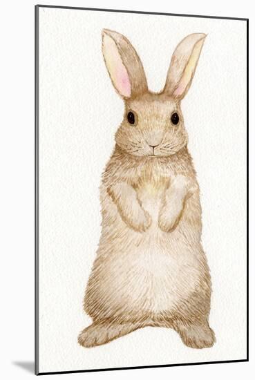 Spring Bunny II White-Kathleen Parr McKenna-Mounted Art Print