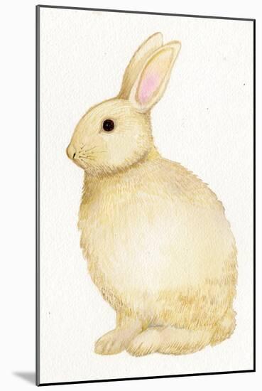 Spring Bunny III White-Kathleen Parr McKenna-Mounted Art Print