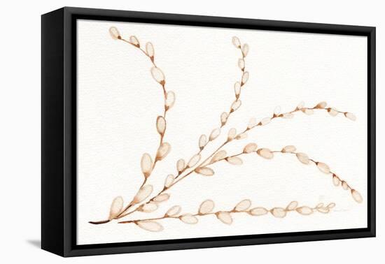 Spring Bunny Pussy Willow-Kathleen Parr McKenna-Framed Stretched Canvas