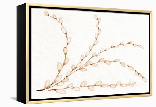 Spring Bunny Pussy Willow-Kathleen Parr McKenna-Framed Stretched Canvas