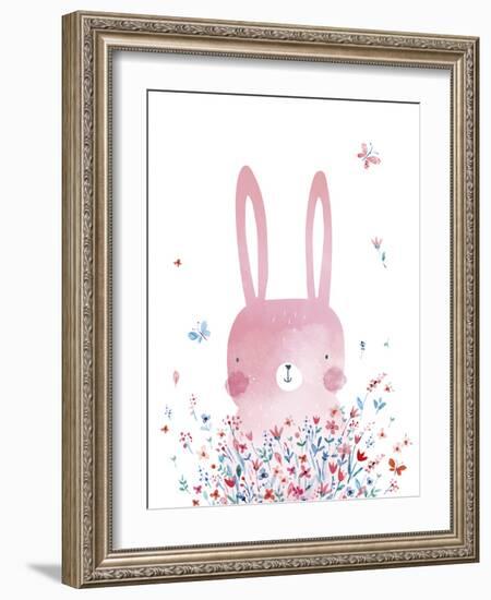 Spring Bunny - Teeny-weeny-Clara Wells-Framed Art Print