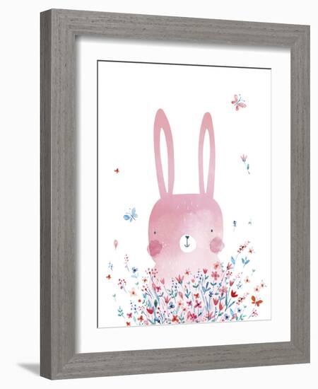 Spring Bunny - Teeny-weeny-Clara Wells-Framed Art Print