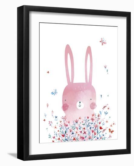 Spring Bunny - Teeny-weeny-Clara Wells-Framed Art Print