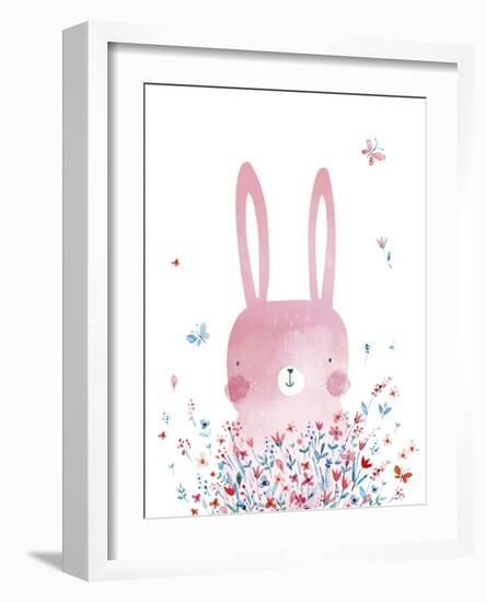 Spring Bunny - Teeny-weeny-Clara Wells-Framed Art Print