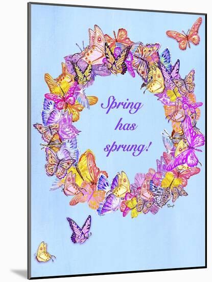 Spring Butterfly Wreath-Judy Mastrangelo-Mounted Giclee Print