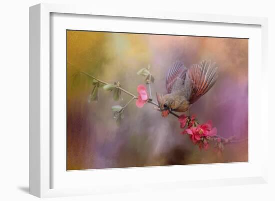 Spring Cardinal 2-Jai Johnson-Framed Giclee Print