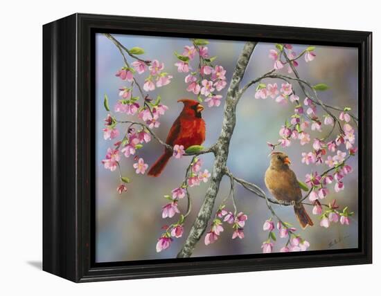 Spring Cardinals-Sarah Davis-Framed Premier Image Canvas