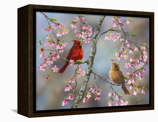 Spring Cardinals-Sarah Davis-Framed Premier Image Canvas