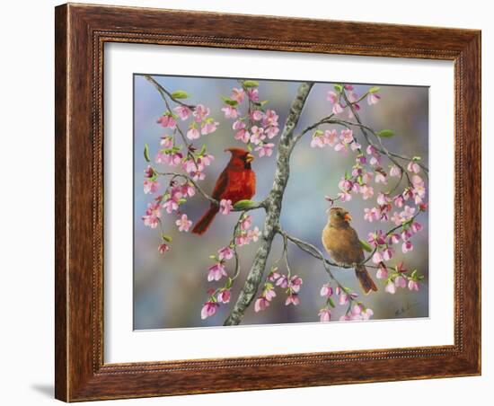 Spring Cardinals-Sarah Davis-Framed Giclee Print