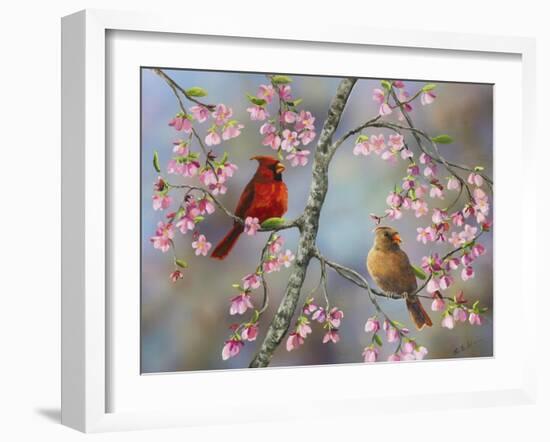 Spring Cardinals-Sarah Davis-Framed Giclee Print