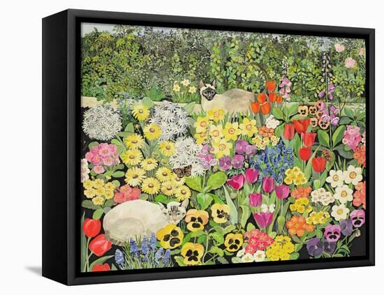 Spring Cats-Hilary Jones-Framed Premier Image Canvas