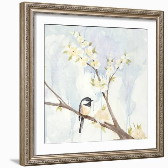 Spring Chickadees II-Jade Reynolds-Framed Art Print