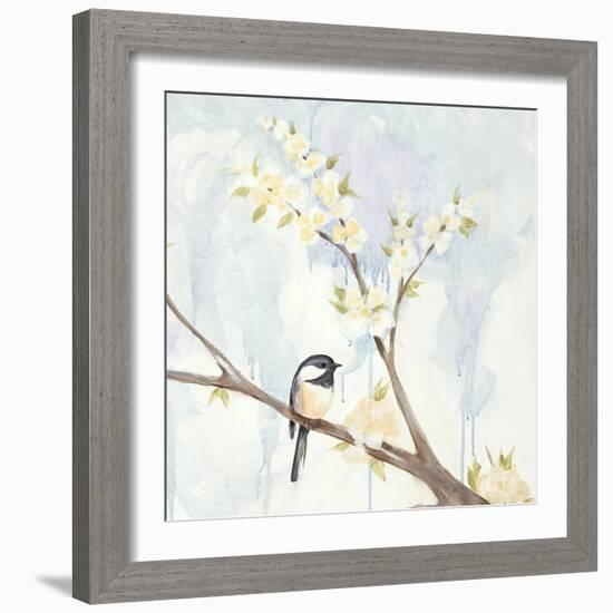 Spring Chickadees II-Jade Reynolds-Framed Art Print