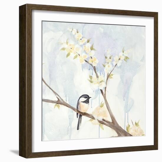 Spring Chickadees II-Jade Reynolds-Framed Art Print