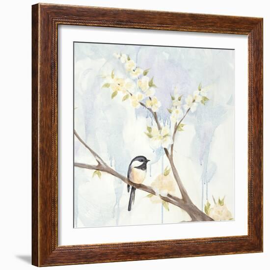 Spring Chickadees II-Jade Reynolds-Framed Art Print