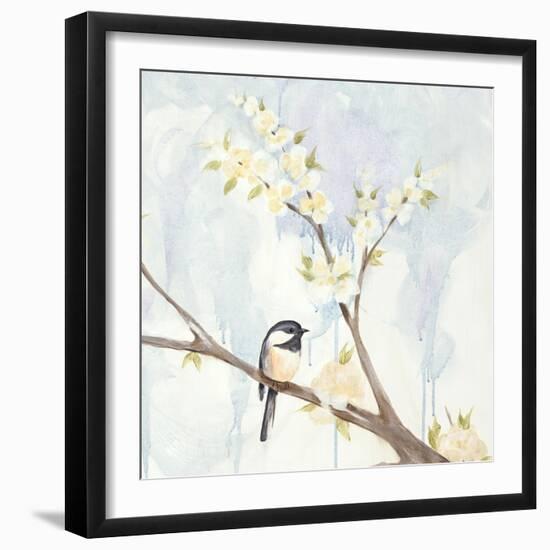 Spring Chickadees II-Jade Reynolds-Framed Art Print