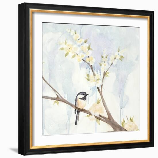 Spring Chickadees II-Jade Reynolds-Framed Art Print