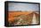 Spring Clouds over Fields of Multicolored Tulips and Windmill, Netherlands-Roberto Moiola-Framed Premier Image Canvas