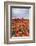 Spring Clouds over Fields of Multicolored Tulips and Windmill, Netherlands-Roberto Moiola-Framed Photographic Print