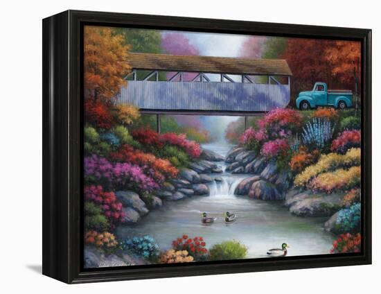 Spring Covered Bridge-John Zaccheo-Framed Premier Image Canvas