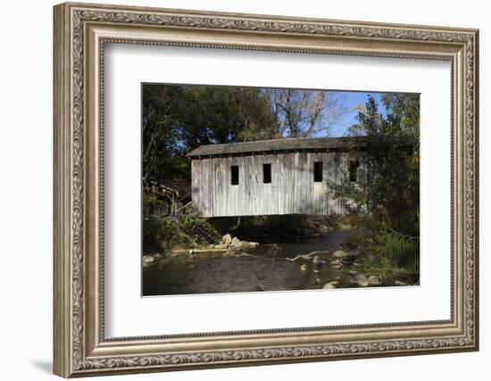 Spring Creek Covered Bridge, State College, Central County, Pennsylvania, United States of America,-Richard Maschmeyer-Framed Photographic Print