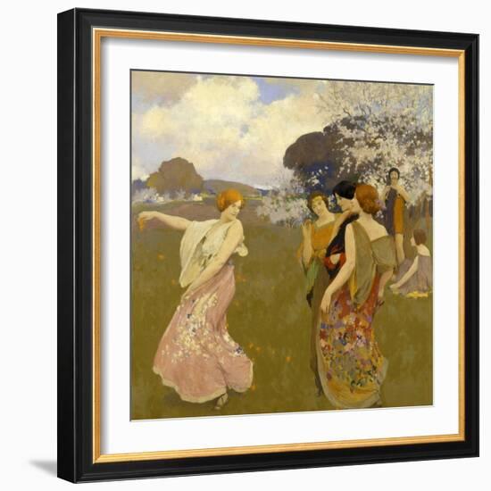 Spring Dance, C. 1917-Arthur Frank Mathews-Framed Giclee Print