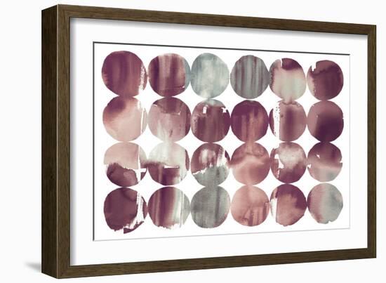 Spring Dots Plum-Elyse DeNeige-Framed Art Print