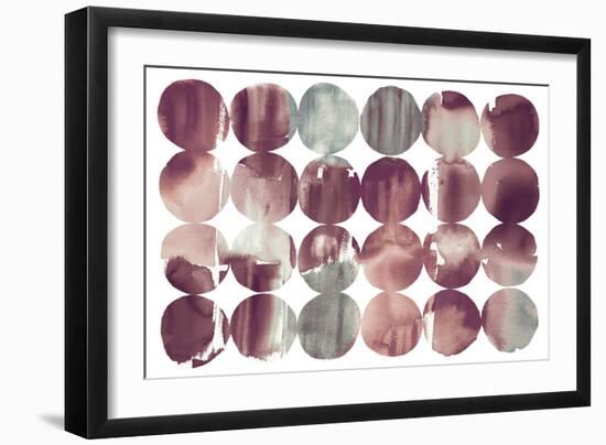 Spring Dots Plum-Elyse DeNeige-Framed Art Print