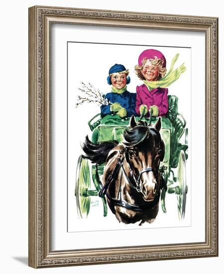 Spring Drive - Child Life-Keith Ward-Framed Giclee Print