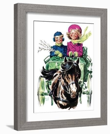 Spring Drive - Child Life-Keith Ward-Framed Giclee Print