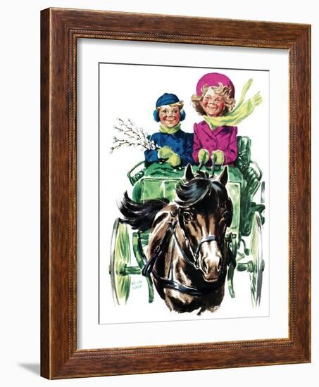 Spring Drive - Child Life-Keith Ward-Framed Giclee Print