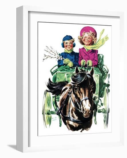 Spring Drive - Child Life-Keith Ward-Framed Giclee Print