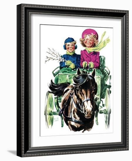 Spring Drive - Child Life-Keith Ward-Framed Giclee Print