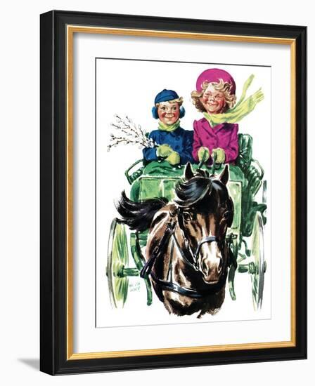 Spring Drive - Child Life-Keith Ward-Framed Giclee Print
