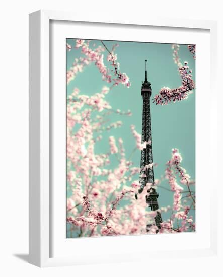 Spring Eiffel Green-Tracey Telik-Framed Photographic Print