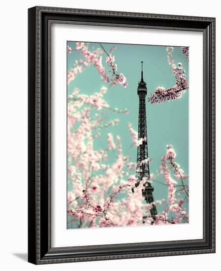 Spring Eiffel Green-Tracey Telik-Framed Photographic Print