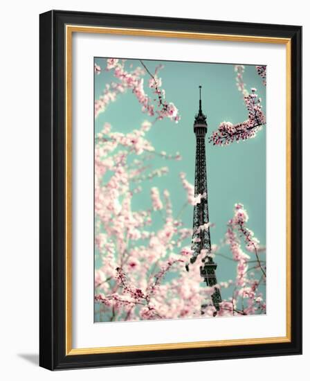 Spring Eiffel Green-Tracey Telik-Framed Photographic Print