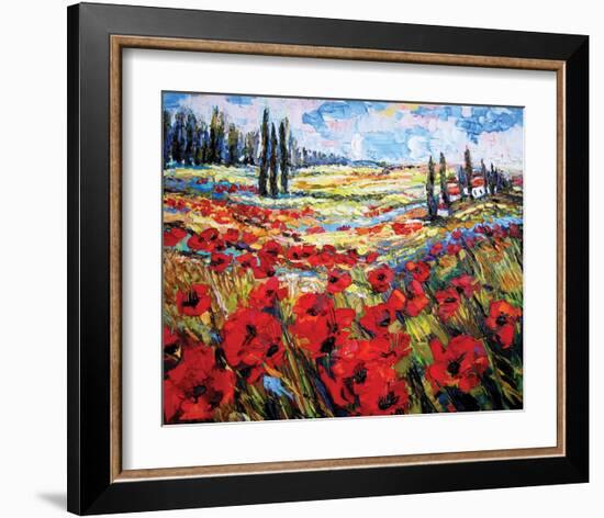 Spring Enjoyment-Maya Green-Framed Art Print