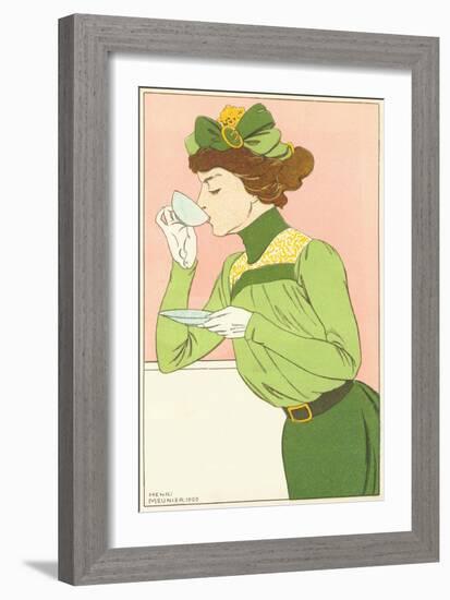 Spring Fashion Postcard-Henri Meunier-Framed Giclee Print