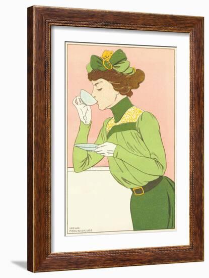 Spring Fashion Postcard-Henri Meunier-Framed Giclee Print