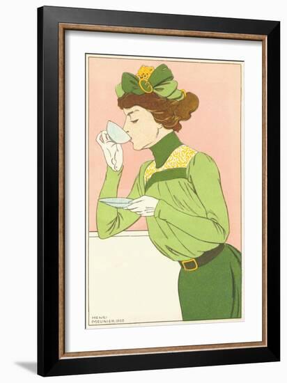 Spring Fashion Postcard-Henri Meunier-Framed Giclee Print