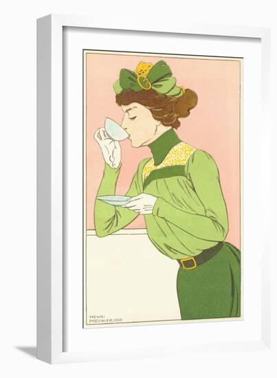 Spring Fashion Postcard-Henri Meunier-Framed Giclee Print