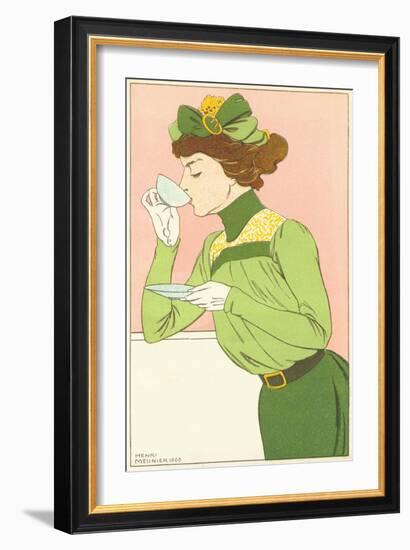 Spring Fashion Postcard-Henri Meunier-Framed Giclee Print