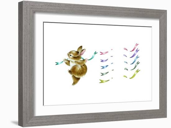 Spring Fling - Dancing Bunny-Peggy Harris-Framed Giclee Print