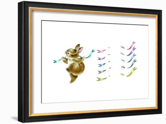 Spring Fling - Dancing Bunny-Peggy Harris-Framed Giclee Print