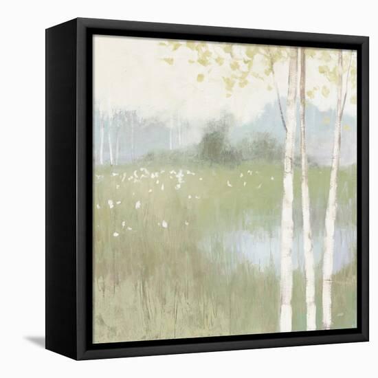 Spring Fling II Cool-Julia Purinton-Framed Stretched Canvas