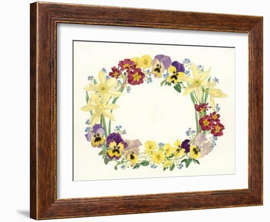 Spring Flower Oval, 1995-Linda Benton-Framed Giclee Print