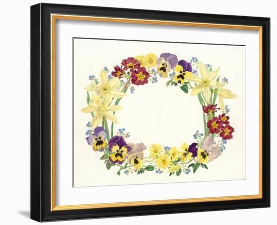 Spring Flower Oval, 1995-Linda Benton-Framed Giclee Print