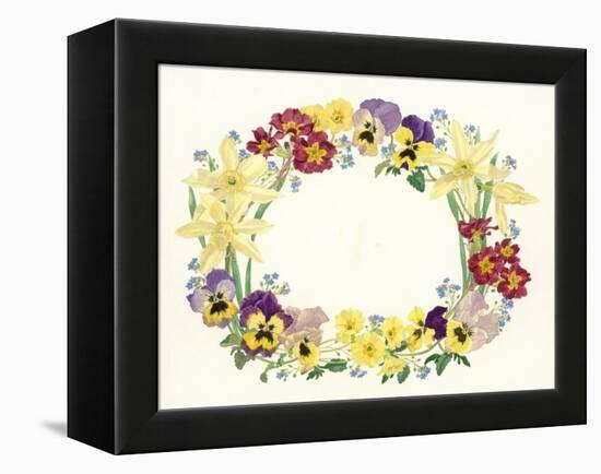 Spring Flower Oval, 1995-Linda Benton-Framed Premier Image Canvas