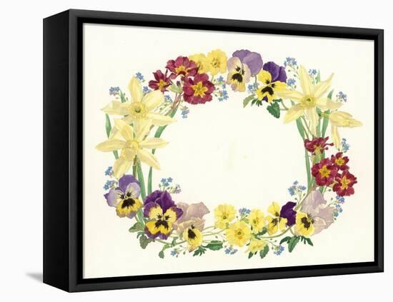 Spring Flower Oval, 1995-Linda Benton-Framed Premier Image Canvas
